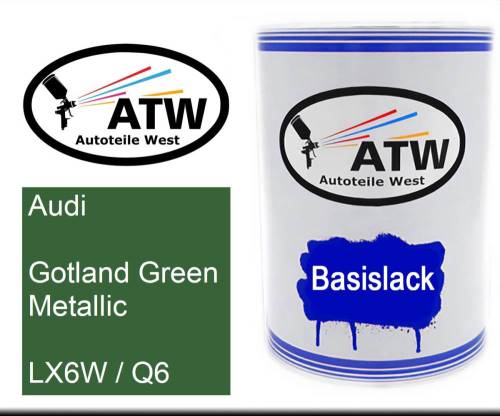 Audi, Gotland Green Metallic, LX6W / Q6: 500ml Lackdose, von ATW Autoteile West.